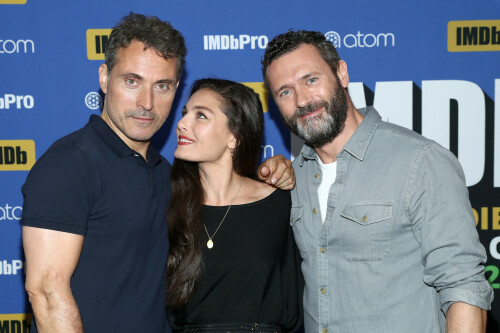 SAN DIEGO, CA - JULY 21:  (L-R) Actors Rufus Sewell, Alexa Davalos and Jason O'Mara attend the #IMDboat At San Diego Comic-Con 2018: Day Three at The IMDb Yacht on July 21, 2018 in San Diego, California.  (Photo by Rich Polk/Getty Images for IMDb)