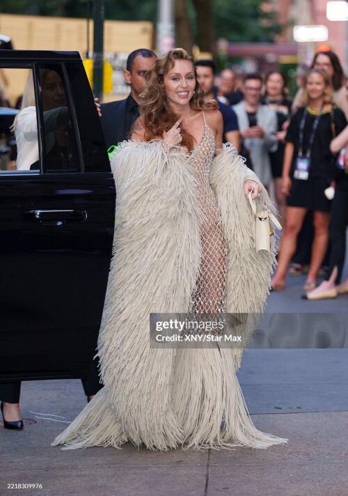 NEW YORK, NY - JUNE 6: Miley Cyrus is seen on June 06, 2025 in New York City.  (Photo by XNY/Star Max/GC Images)