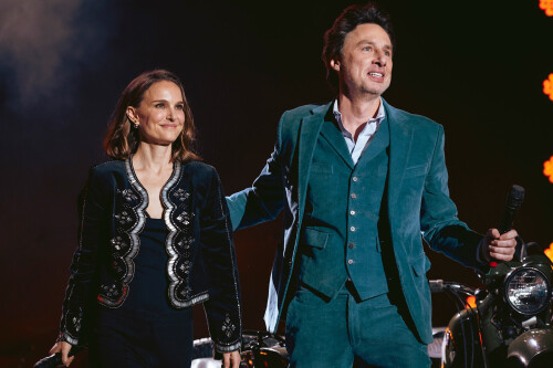 Photo Recap of Garden State's 20th Anniversary Concert. Photographed at The Greek in Los Angeles, CA on March 29th, 2025. Talent:  Zach Braff  and Natalie Portman.