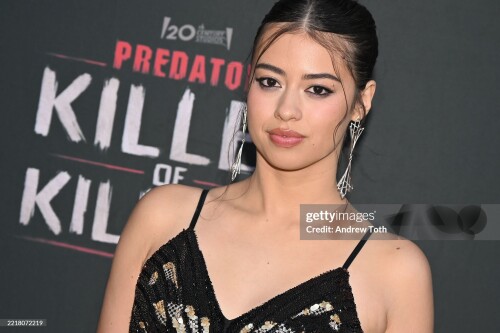 LOS ANGELES, CALIFORNIA - MAY 31: Amber Midthunder attends 2025 Beyond Fest "Predator: Killer Of Killers" launch event at The Egyptian Theatre Hollywood on May 31, 2025 in Los Angeles, California. (Photo by Andrew Toth/WireImage)