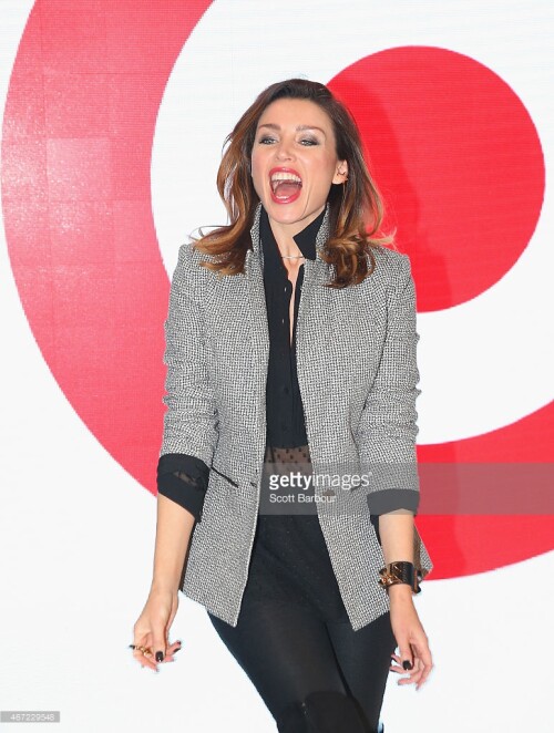 A model showcases designs by XXX at the Target show during Melbourne Fashion Festival on March 22, 2015 in Melbourne, Australia.