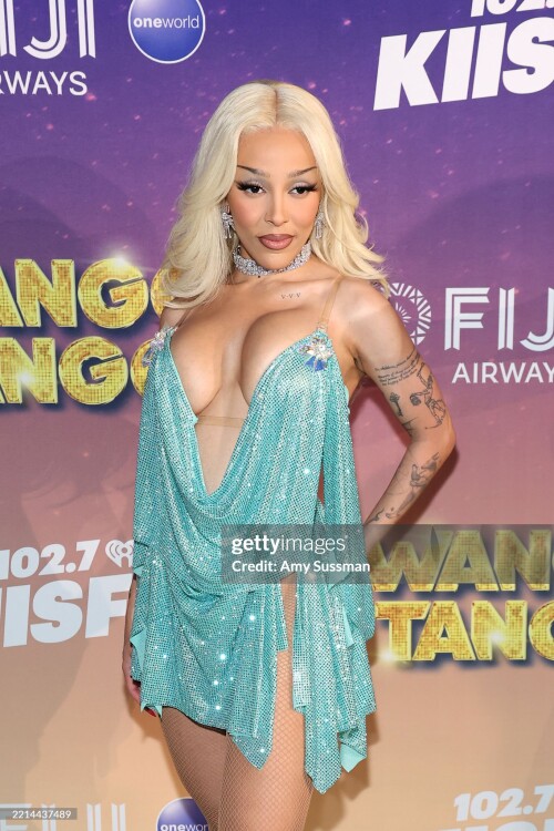 HUNTINGTON BEACH, CALIFORNIA - MAY 10: Doja Cat attends iHeartRadio's 102.7 KIIS FM Wango Tango at Huntington City Beach on May 10, 2025 in Huntington Beach, California. (Photo by Amy Sussman/Getty Images)