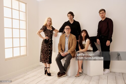 TORONTO, ONTARIO - SEPTEMBER 07: (L-R) Mena Suvari, Joseph Kahn, Brandon Routh, Malina Weissman and Harrison Cone of 'Ick' pose in the Getty Images Portrait Studio Presented by IMDb and IMDbPro during the Toronto International Film Festival at InterContinental Toronto Centre on September 07, 2024 in Toronto, Ontario. (Photo by Gareth Cattermole/Getty Images for IMDb)