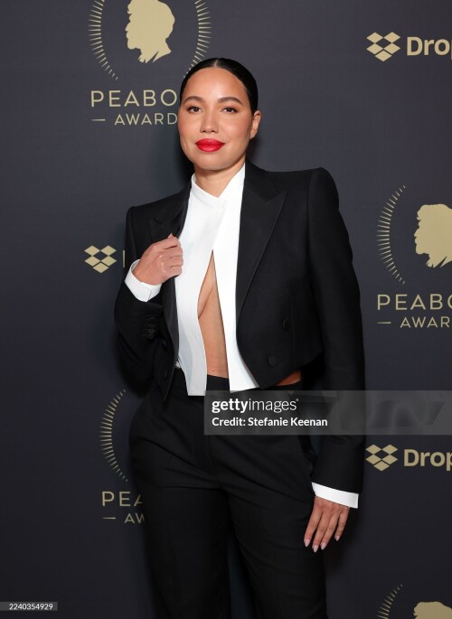 WEST HOLLYWOOD, CALIFORNIA - OCTOBER 10: Jurnee Smollett attends the Peabody Awards? Trailblazer Award Celebration at The Sun Rose on October 10, 2025 in West Hollywood, California.  (Photo by Stefanie Keenan/Getty Images)