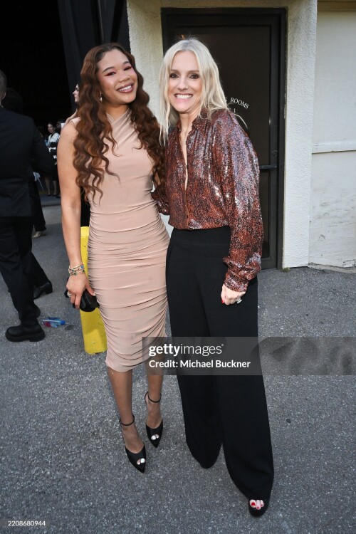 Storm Reid, Laura Brown at the Fashion Trust U.S Awards 2025 held at The Lot at Formosa on April 08, 2025 in Los Angeles, California. (Photo by Michael Buckner/WWD via Getty Images)