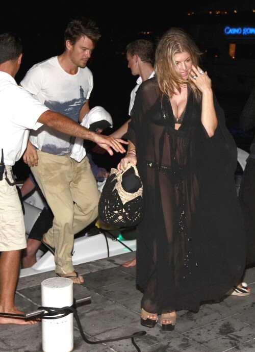 Fergie And Josh Duhamel Heading Out To Dinner In St. Barts (USA