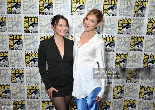 Dafne Keen Fern?ndez, Sophie N?lisse at the "Whistle" Press Line at the 2025 Comic-Con International: San Diego held at the San Diego Convention Center on July 25, 2025 in San Diego, California. (Photo by Gilbert Flores/Variety via Getty Images)