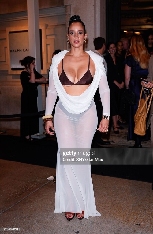 NEW YORK, NY - SEPTEMBER 13:  Dascha Polanco is seen at Ralph's Club at Hall Des Lumieres during New York Fashion Week on September 13, 2025 in New York City.  (Photo by XNY/Star Max/GC Images)