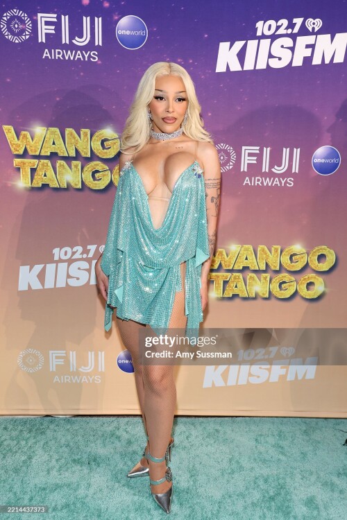 HUNTINGTON BEACH, CALIFORNIA - MAY 10: Doja Cat attends iHeartRadio's 102.7 KIIS FM Wango Tango at Huntington City Beach on May 10, 2025 in Huntington Beach, California. (Photo by Amy Sussman/Getty Images)