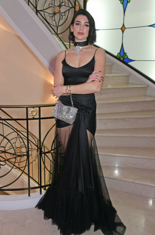 CAP D'ANTIBES, FRANCE - MAY 22:  Dua Lipa attends a private dinner hosted by Alejandro Agag to celebrate the World Premiere of Formula E documentary "And We Go Green" during the 72nd Annual Cannes Film Festival on May 22, 2019 in Cap d'Antibes, France.  (Photo by David M. Benett/Dave Benett/Getty Images)