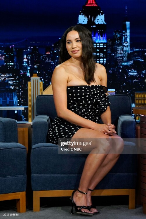 THE TONIGHT SHOW STARRING JIMMY FALLON -- Episode 2148 -- Pictured: Actress Jurnee Smollett during an interview on Thursday, June 12, 2025 -- (Photo by: Rosalind O'Connor/NBC via Getty Images)