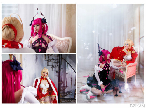 fate extra ccc saber nero vs lancer by dzikan dacffbo