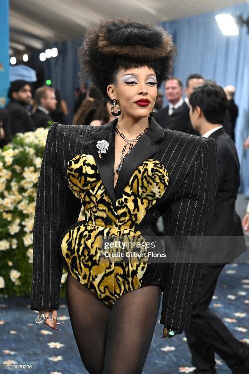 Doja Cat at The 2025 Met Gala Celebrating "Superfine: Tailoring Black Style" held at the Metropolitan Museum of Art on May 05, 2025 in New York, New York. (Photo by Gilbert Flores/Variety via Getty Images)