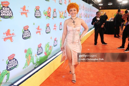 Ice Spice at the Nickelodeon 2025 Kids' Choice Awards held at Barker Hangar on June 21, 2025 in Santa Monica, California. (Photo by Christopher Polk/Billboard via Getty Images)