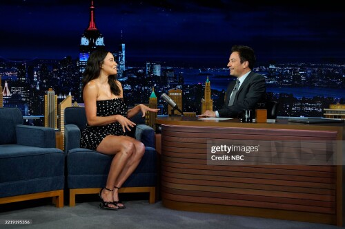 THE TONIGHT SHOW STARRING JIMMY FALLON -- Episode 2148 -- Pictured: (l-r) Actress Jurnee Smollett during an interview with host Jimmy Fallon on Thursday, June 12, 2025 -- (Photo by: Rosalind O'Connor/NBC via Getty Images)
