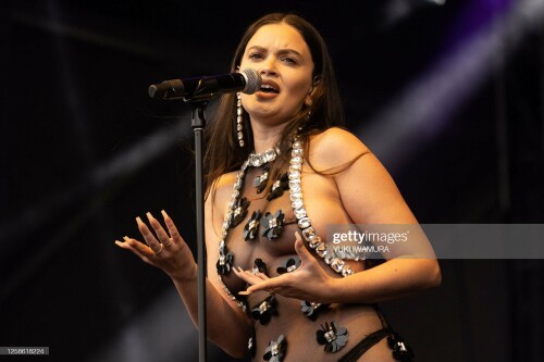 US singer Sabrina Claudio performs during the 2023 Governors Ball Music Festival at Flushing Meadows Corona Park in New York City on June 11, 2023. (Photo by Yuki IWAMURA / AFP) (Photo by YUKI IWAMURA/AFP via Getty Images)