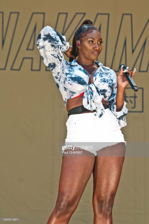 La chanteuse Aya Nakamura sur la sc?ne du "Fnac Live Parvis de l'H?tel de Ville" le 3 juillet 2019 ? Paris, France. (Photo by Paul CHARBIT/Gamma-Rapho via Getty Images)