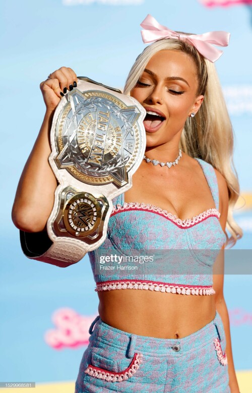 LOS ANGELES, CALIFORNIA - JULY 09: Liv Morgan attends the World Premiere of "Barbie" at Shrine Auditorium and Expo Hall on July 09, 2023 in Los Angeles, California. (Photo by Frazer Harrison/FilmMagic,)
