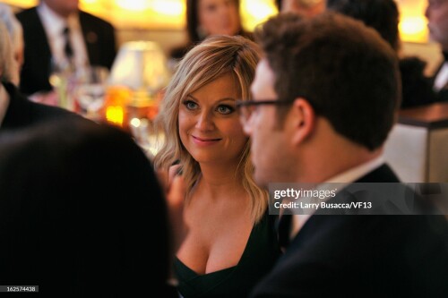 WEST HOLLYWOOD, CA - FEBRUARY 24:  (EXCLUSIVE ACCESS SPECIAL RATES APPLY; NO NORTH AMERICAN ON-AIR BROADCAST UNTIL FEBRUARY 28, 2013) Actress Amy Poehler attends the 2013 Vanity Fair Oscar Party hosted by Graydon Carter at Sunset Tower on February 24, 2013 in West Hollywood, California.  (Photo by Larry Busacca/VF13/WireImage)