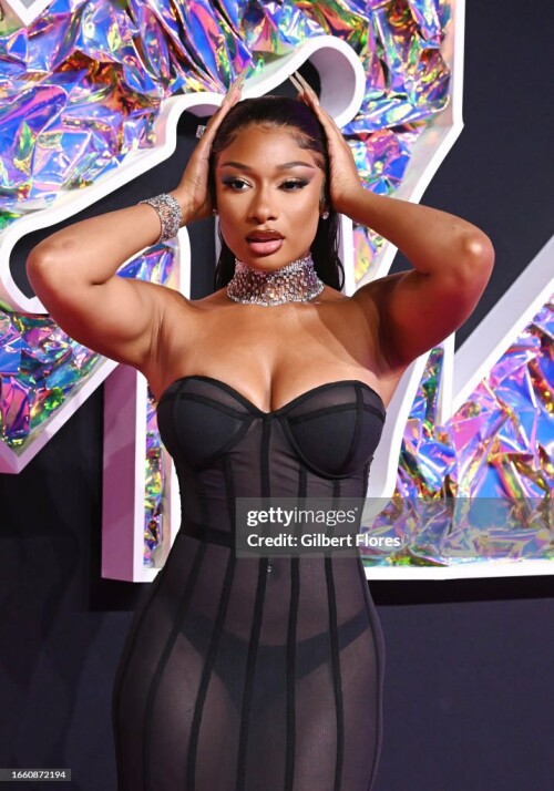 Megan Thee Stallion at the 2023 MTV Video Music Awards held at Prudential Center on September 12, 2023 in Newark, New Jersey. (Photo by Gilbert Flores/Variety via Getty Images)