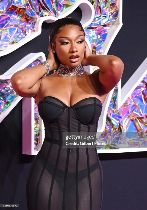 Megan Thee Stallion at the 2023 MTV Video Music Awards held at Prudential Center on September 12, 2023 in Newark, New Jersey. (Photo by Gilbert Flores/Variety via Getty Images)