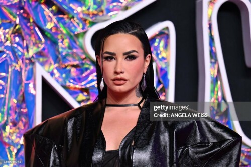 US singer-songwriter Demi Lovato arrives for the MTV Video Music Awards at the Prudential Center in Newark, New Jersey, on September 12, 2023. (Photo by ANGELA WEISS / AFP) (Photo by ANGELA WEISS/AFP via Getty Images)