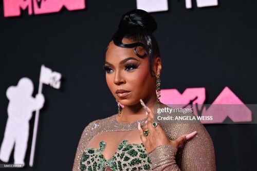 US singer Ashanti arrives for the MTV Video Music Awards at the Prudential Center in Newark, New Jersey, on September 12, 2023. (Photo by ANGELA WEISS / AFP) (Photo by ANGELA WEISS/AFP via Getty Images)