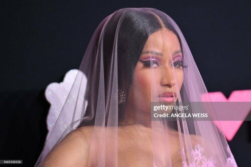 US rapper and singer Nicki Minaj arrives for the MTV Video Music Awards at the Prudential Center in Newark, New Jersey, on September 12, 2023. (Photo by ANGELA WEISS / AFP) (Photo by ANGELA WEISS/AFP via Getty Images)