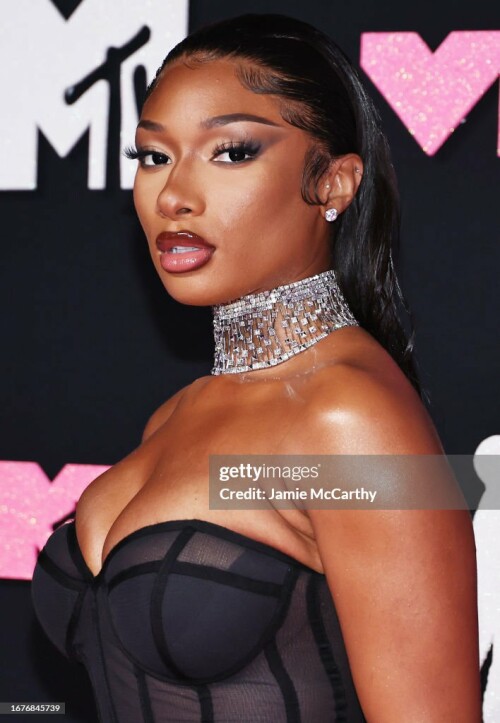 NEWARK, NEW JERSEY - SEPTEMBER 12: Megan Thee Stallion attends the 2023 MTV Video Music Awards at the at Prudential Center on September 12, 2023 in Newark, New Jersey. (Photo by Jamie McCarthy/WireImage)
