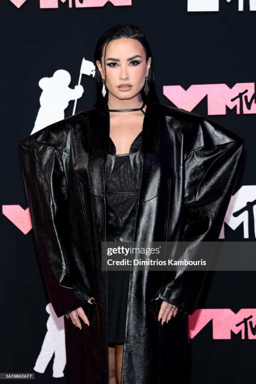 NEWARK, NEW JERSEY - SEPTEMBER 12: Demi Lovato attends the 2023 MTV Video Music Awards at the Prudential Center on September 12, 2023 in Newark, New Jersey. (Photo by Dimitrios Kambouris/Getty Images)