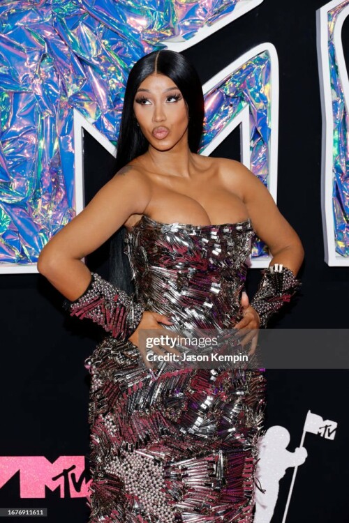 NEWARK, NEW JERSEY - SEPTEMBER 12: Cardi B attends the 2023 MTV Video Music Awards at Prudential Center on September 12, 2023 in Newark, New Jersey. (Photo by Jason Kempin/Getty Images for MTV)