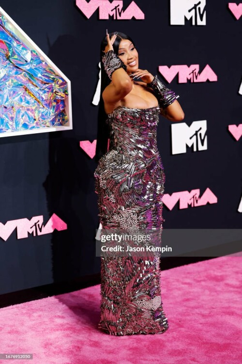 NEWARK, NEW JERSEY - SEPTEMBER 12: Cardi B attends the 2023 MTV Video Music Awards at Prudential Center on September 12, 2023 in Newark, New Jersey. (Photo by Jason Kempin/Getty Images for MTV)