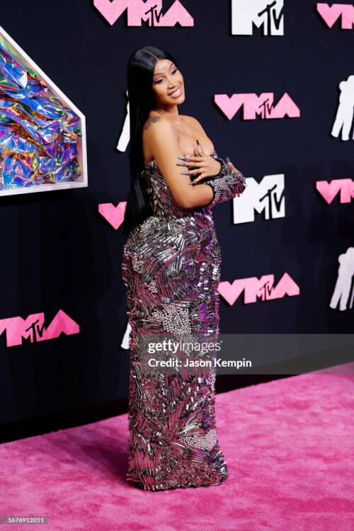 NEWARK, NEW JERSEY - SEPTEMBER 12: Cardi B attends the 2023 MTV Video Music Awards at Prudential Center on September 12, 2023 in Newark, New Jersey. (Photo by Jason Kempin/Getty Images for MTV)