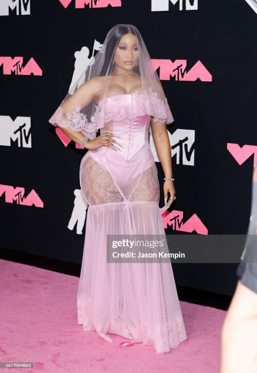 NEWARK, NEW JERSEY - SEPTEMBER 12: Nicki Minaj attends the 2023 MTV Video Music Awards at Prudential Center on September 12, 2023 in Newark, New Jersey. (Photo by Jason Kempin/Getty Images for MTV)