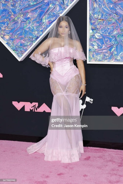 NEWARK, NEW JERSEY - SEPTEMBER 12: Nicki Minaj attends the 2023 MTV Video Music Awards at Prudential Center on September 12, 2023 in Newark, New Jersey. (Photo by Jason Kempin/Getty Images for MTV)