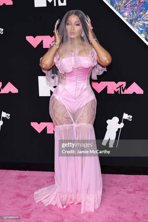 NEWARK, NEW JERSEY - SEPTEMBER 12: Nicki Minaj attends the 2023 MTV Video Music Awards at the Prudential Center on September 12, 2023 in Newark, New Jersey. (Photo by Jamie McCarthy/WireImage)