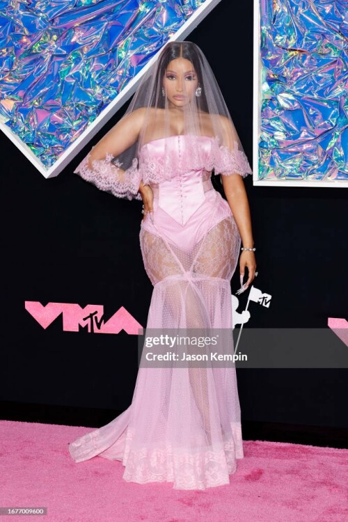 NEWARK, NEW JERSEY - SEPTEMBER 12: Nicki Minaj attends the 2023 MTV Video Music Awards at Prudential Center on September 12, 2023 in Newark, New Jersey. (Photo by Jason Kempin/Getty Images for MTV)