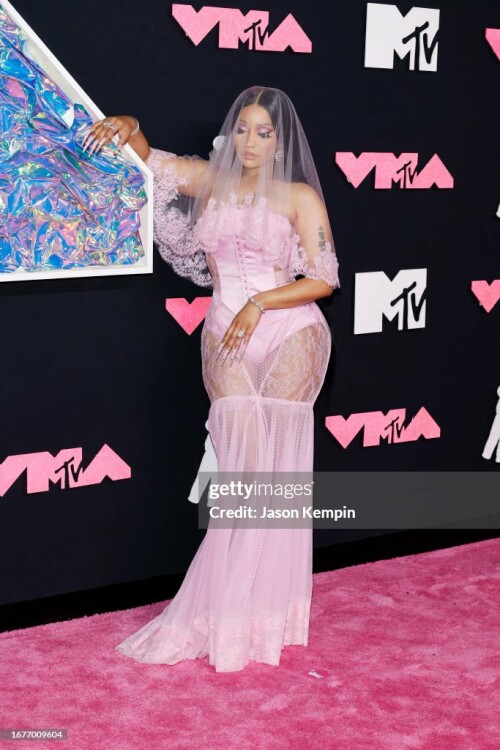NEWARK, NEW JERSEY - SEPTEMBER 12: Nicki Minaj attends the 2023 MTV Video Music Awards at Prudential Center on September 12, 2023 in Newark, New Jersey. (Photo by Jason Kempin/Getty Images for MTV)