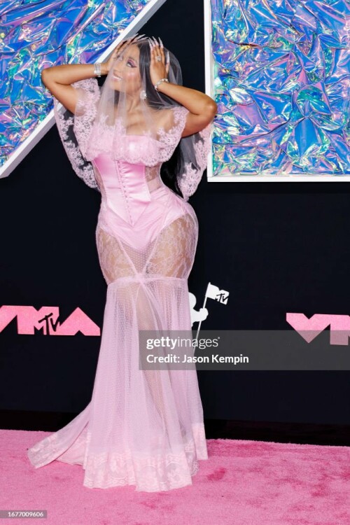 NEWARK, NEW JERSEY - SEPTEMBER 12: Nicki Minaj attends the 2023 MTV Video Music Awards at Prudential Center on September 12, 2023 in Newark, New Jersey. (Photo by Jason Kempin/Getty Images for MTV)