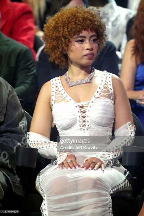NEWARK, NEW JERSEY - SEPTEMBER 12: Ice Spice attends the 2023 MTV Video Music Awards at Prudential Center on September 12, 2023 in Newark, New Jersey. (Photo by Jeff Kravitz/Getty Images for MTV)