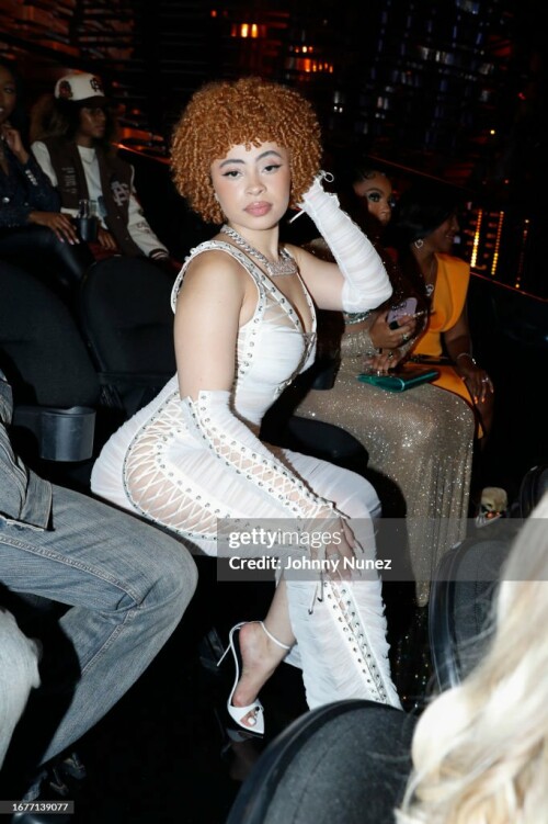 NEWARK, NEW JERSEY - SEPTEMBER 12: Ice Spice attends the 2023 MTV Video Music Awards at Prudential Center on September 12, 2023 in Newark, New Jersey. (Photo by Johnny Nunez/Getty Images for MTV)