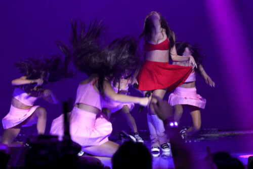 NEWARK, NEW JERSEY - SEPTEMBER 12: Olivia Rodrigo performs onstage during the 2023 MTV Video Music Awards at Prudential Center on September 12, 2023 in Newark, New Jersey. (Photo by Kevin Mazur/Getty Images for MTV)