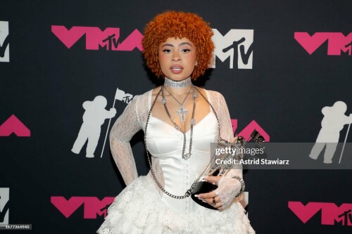 NEWARK, NEW JERSEY - SEPTEMBER 12: Ice Spice attends the 2023 Video Music Awards at Prudential Center on September 12, 2023 in Newark, New Jersey. (Photo by Astrid Stawiarz/Getty Images for MTV)