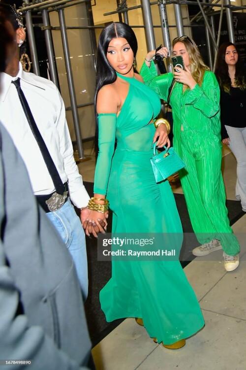 NEW YORK, NEW YORK - SEPTEMBER 13: Offset and Cardi B are seen on September 13, 2023 in New York City. (Photo by Raymond Hall/GC Images )