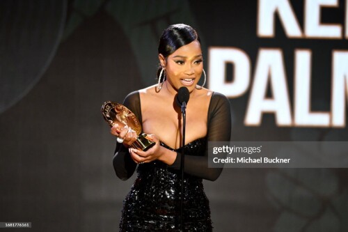 Keke Palmer at the 2023 Black Music Action Coalition Gala at The Beverly Hilton on September 21, 2023 in Beverly Hills, California. (Photo by Michael Buckner/Variety via Getty Images)
