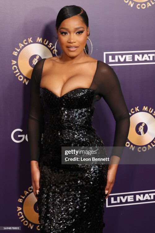BEVERLY HILLS, CALIFORNIA - SEPTEMBER 21: Keke Palmer attends the 2023 Music in Action Awards Hosted by the Black Music Action Coalition at The Beverly Hilton on September 21, 2023 in Beverly Hills, California. (Photo by Leon Bennett/Getty Images)