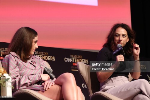 Rachel Sennott and Emma Seligman on stage at Deadline Contenders Film: Los Angeles held at the Director's Guild of America on November 18, 2023 in Los Angeles, California. (Photo by Tommaso Boddi/Deadline via Getty Images)