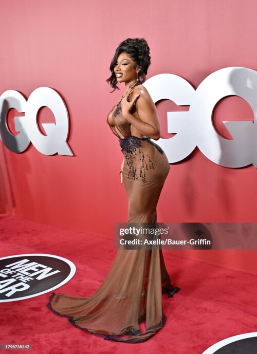 LOS ANGELES, CALIFORNIA - NOVEMBER 16: Megan Thee Stallion attends the 2023 GQ Men of the Year at Bar Marmont on November 16, 2023 in Los Angeles, California. (Photo by Axelle/Bauer-Griffin/FilmMagic)