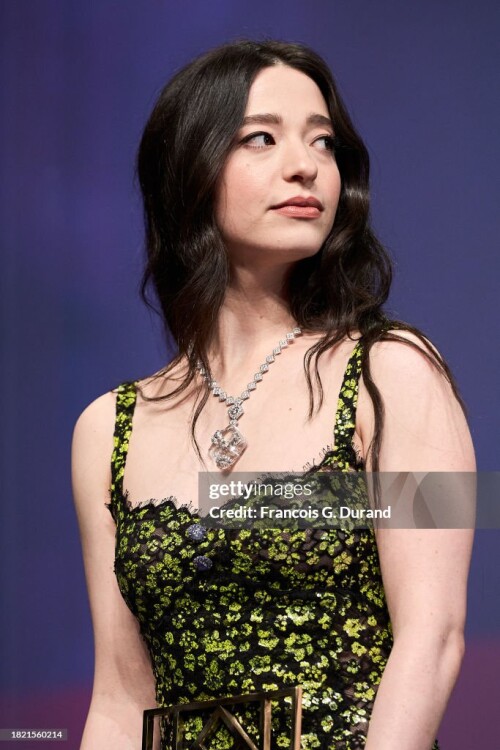DEAUVILLE, FRANCE - SEPTEMBER 12: Mikey Madison attends the "Anora" premiere during the 50th Deauville American Film Festival on September 12, 2024 in Deauville, France. (Photo by Francois G. Durand/Getty Images)