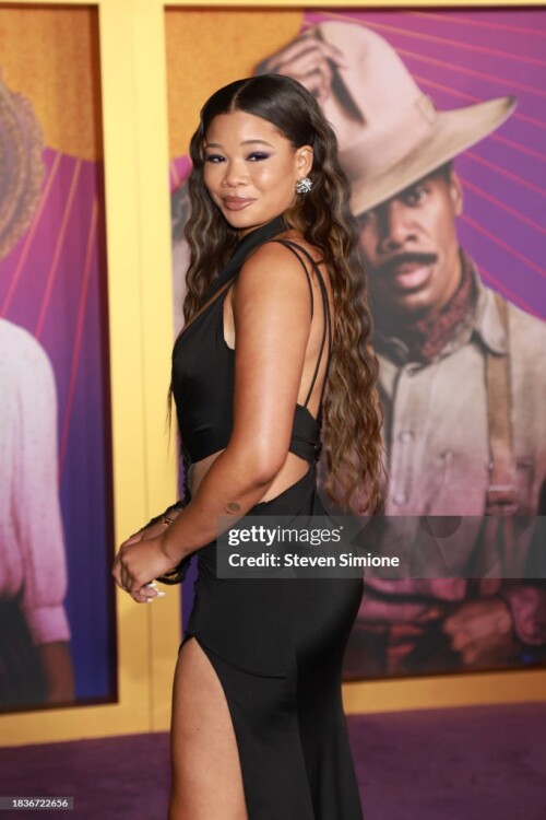 LOS ANGELES, CALIFORNIA - DECEMBER 06: Storm Reid attends the world premiere of Warner Bros.' "The Color Purple" at the Academy Museum of Motion Pictures on December 06, 2023 in Los Angeles, California. (Photo by Steven Simione/FilmMagic)